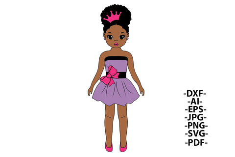Afro Girl Bundle, 4 Black Girls Designs, Black Princess Svg, Black Girl Bundle, Puff Hair, Cute Lady, Peekaboo Svg, African Kids, African American SVG 1uniqueminute 