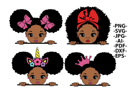 Afro Girl Bundle, Peekaboo Girl Svg, Princess Svg, Bestsellers Bundle Pack, Black Girl Bundle, Princess Svg, Glitter Png, Black History SVG 1uniqueminute 