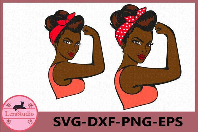Afro Girl Power SVG Lerastudio 