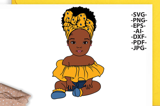Afro Girl Svg, Afro Baby Girl Svg, Afro Puff Svg, Turban Head Wrap, Afro Girl Tshirt, African American, Black History, Svg Cut Files SVG 1uniqueminute 