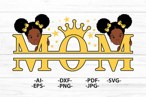 Afro girl Svg, Mom Svg, Alphabet name Svg, Peeking girl Svg, Mom gift Svg, Split letter Svg, Monogram name Svg, Black African Svg SVG 1uniqueminute 