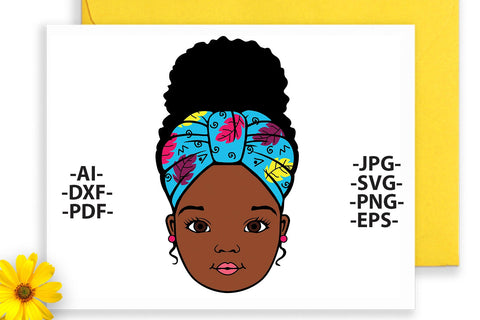 Afro girl Svg, Peekaboo girl Svg, Turban Wrap, Black Woman, Black History, Cute girl Svg, Africa Svg, African American, Svg Cut files SVG 1uniqueminute 