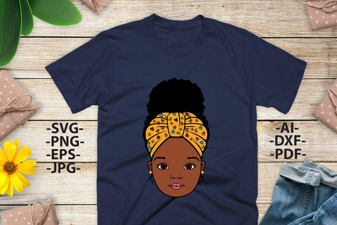 Afro girl Svg, Peekaboo girl Svg, Turban Wrap, Black Woman, Black History, Cute girl Svg, Africa Svg, African American, Svg Cut files SVG 1uniqueminute 