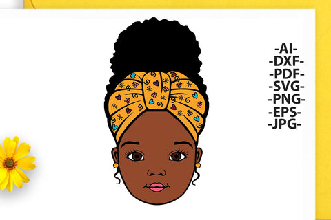 Afro girl Svg, Peekaboo girl Svg, Turban Wrap, Black Woman, Black History, Cute girl Svg, Africa Svg, African American, Svg Cut files SVG 1uniqueminute 