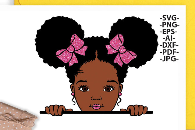 Afro Girl Svg, Peeking Girl Svg, Afro Baby Girl Svg, Kids Afro Svg, African American, Afro Woman, Black History, Svg Cut Files SVG 1uniqueminute 