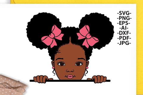 Afro Girl Svg, Peeking Girl Svg, Afro Baby Girl Svg, Kids Afro Svg, African American, Afro Woman, Black History, Svg Cut Files SVG 1uniqueminute 