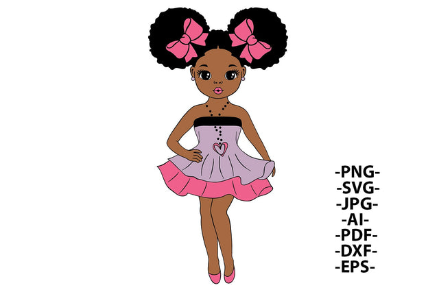 Afro Girl Svg, Sweet Girl Svg, Beauty Black Woman, Fashion Afro Svg, Black Woman Clipart, Super Cute Afro Girl, Svg Cut Files SVG 1uniqueminute 