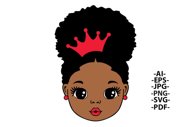 Afro Queen Svg, Afro Girl Svg, Melanin Queen Svg, Crown, Princess Svg, Cute Girl Svg, Peekaboo Girl Svg, African American, Svg Cut Files SVG 1uniqueminute 