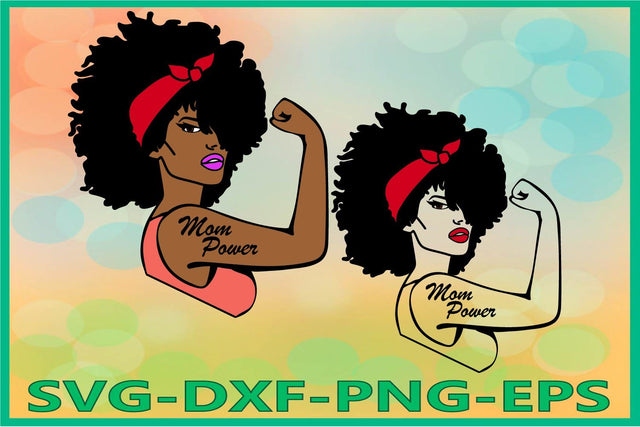 Afro Rosie SVG, Rosie the Riveter, Mom Power SVG AlexSVGStudio 