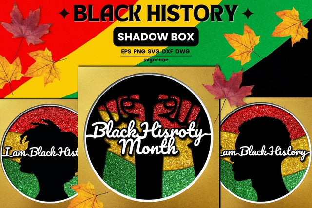 Afro Shadowbox SVG | Lightbox | Layered Cut Files SVG SvgOcean 