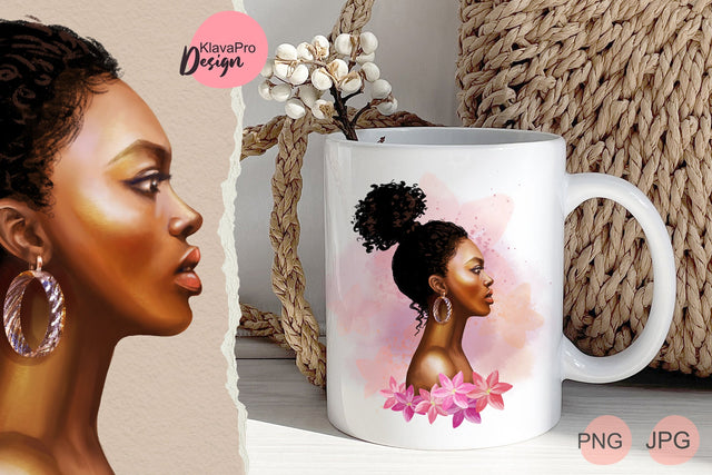 Afro Woman portrait | Sublimation Design for printing Sublimation Klava P 