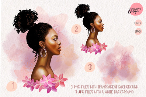 Afro Woman portrait | Sublimation Design for printing Sublimation Klava P 