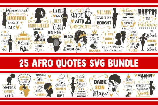 Afro woman SVG Bundle, afro svg, afro girl svg, afro lady svg, afro queen svg, black svg, black girl svg, melanin svg, africa svg, african SVG James 