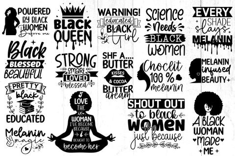 Afro Woman SVG Bundle SVG DESIGNISTIC 