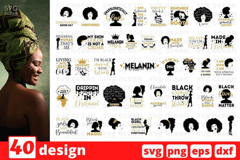 Afro Woman SVG Bundle SVG SvgOcean 
