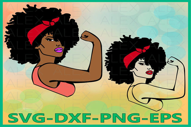 Afro Woman svg, Rosie the riveter SVG AlexSVGStudio 