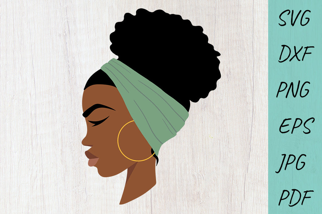 Afro Women SVG, African American Black Girl SVG - So Fontsy