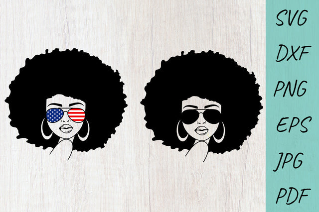 Afro Women SVG, African American Woman, Black woman SVG Irina Ostapenko 