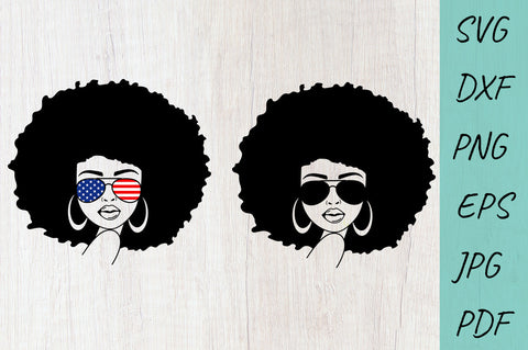 Afro Women SVG, African American Woman, Black woman SVG Irina Ostapenko 