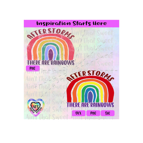 After Storms There Are Rainbows | Rainbow - Transparent PNG SVG DXF - Silhouette, Cricut, ScanNCut SVG Aint That Sweet 