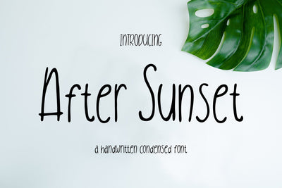 After Sunset Handwritten Condensed Font Creatype Studio 