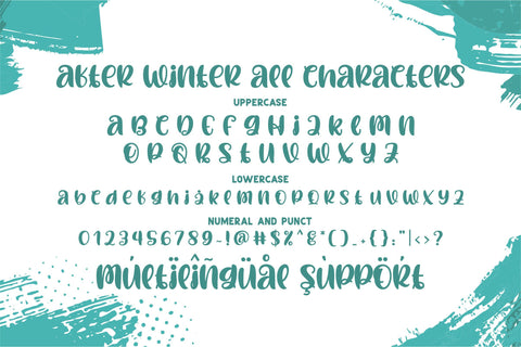 After Winter - Cute & Playfull Font awan senja 