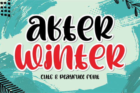 After Winter - Cute & Playfull Font awan senja 