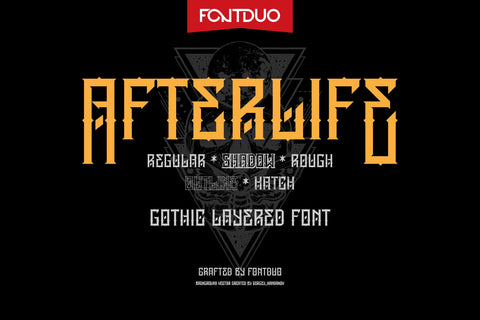 Afterlife Layer Blackletter Font Font FontDuo 