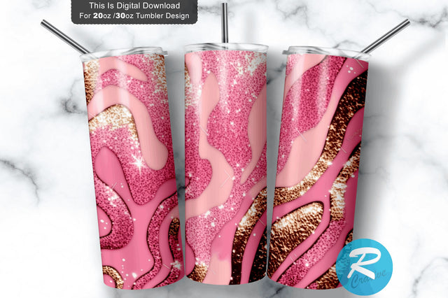 Agate Glitter Animal 20 oz / 30 oz Tumbler PNG Sublimation Regulrcrative 