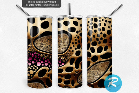 Agate Glitter Cheetah skin 20 oz / 30 oz Tumbler PNG Sublimation Regulrcrative 