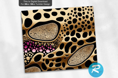 Agate Glitter Cheetah skin 20 oz / 30 oz Tumbler PNG Sublimation Regulrcrative 