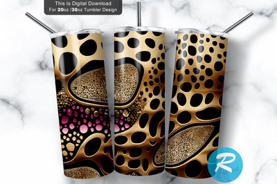 Agate Glitter Cheetah skin 20 oz / 30 oz Tumbler PNG Sublimation Regulrcrative 