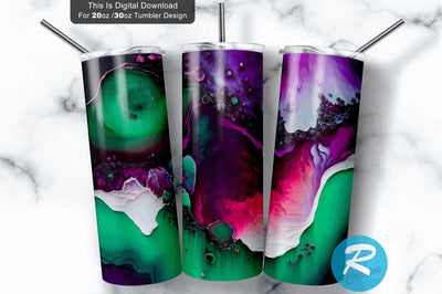 Agate Glitter red and green 20 oz / 30 oz Tumbler PNG Sublimation Regulrcrative 