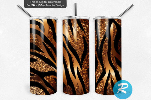 Agate Glitter Tiger Leopard 20 oz / 30 oz Tumbler PNG Sublimation Regulrcrative 