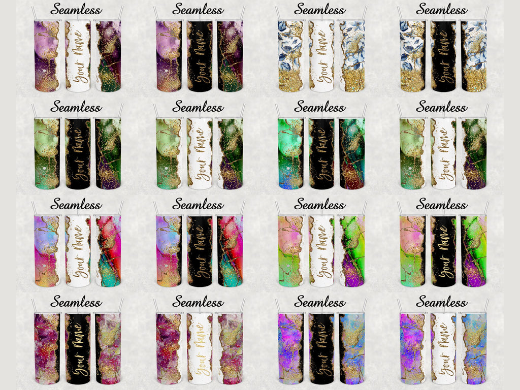 Agate Marble Design bundle tumbler 20 oz skinny Sublimation - So Fontsy