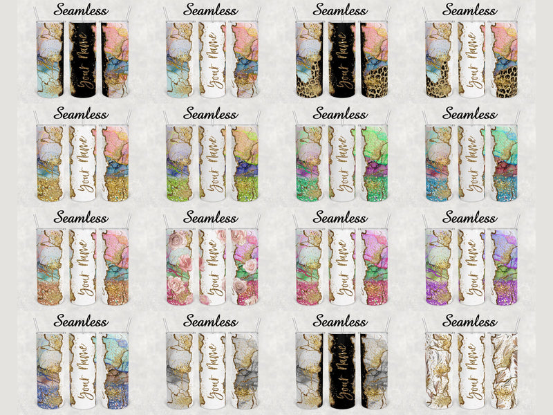 Agate Marble Design bundle tumbler 20 oz skinny Sublimation - So Fontsy