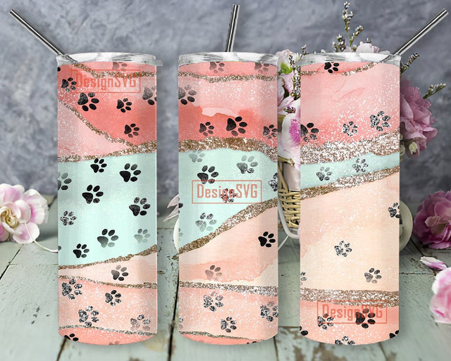 Agate Milky Way Paw 2 File Png,Galaxy Agate Tumbler png,Paw Dog 20oz Skinny Tumbler ,Sublimation Designs Glitter Tumbler Sublimation DesignSVG 