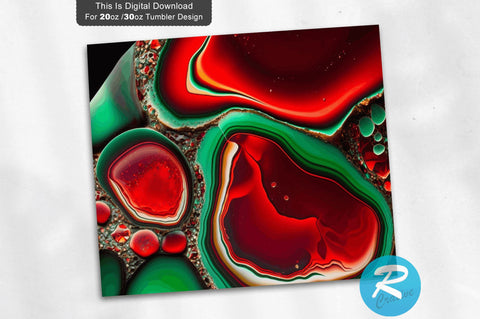 Agate Red and green Purple 20 oz / 30 oz Tumbler PNG Sublimation Regulrcrative 