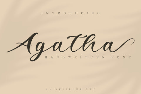 Agatha Handwritten Font Font Skiiller_Std 