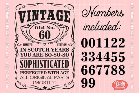 AGED TO PERFECTION SVG | Funny birthday SVG SVG Partypantaloons 