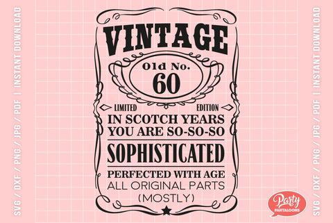 AGED TO PERFECTION SVG | Funny birthday SVG SVG Partypantaloons 