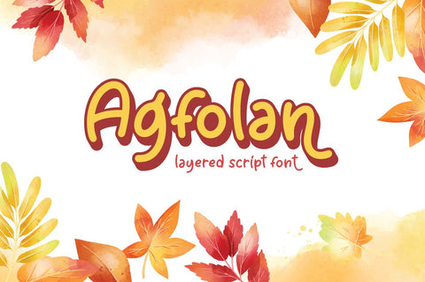 Agfolan - Script Font Font Attype studio 