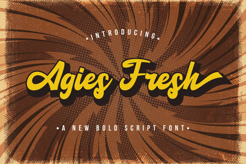 Agies Fresh - Retro Bold Script Font Font StringLabs 