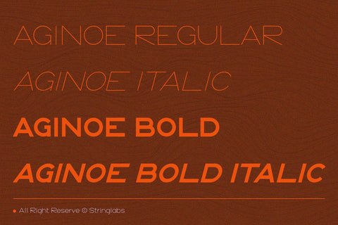 Aginoe - Modern Sans Serif Font Font StringLabs 