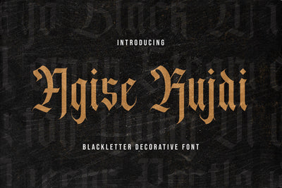 Agise Rujdi - Blackletter Decorative Font Font StringLabs 