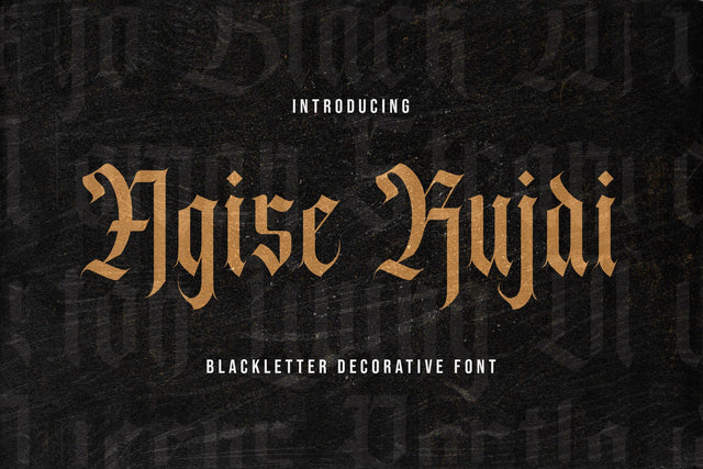 Agise Rujdi - Blackletter Decorative Font Font StringLabs 