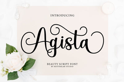 Agista Script Font Rotterlab studio 