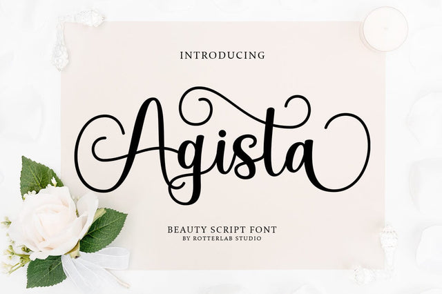 Agista Script Font Rotterlab studio 