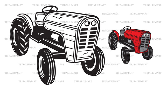 Agricultural tractor SVG TribaliumArtSF 