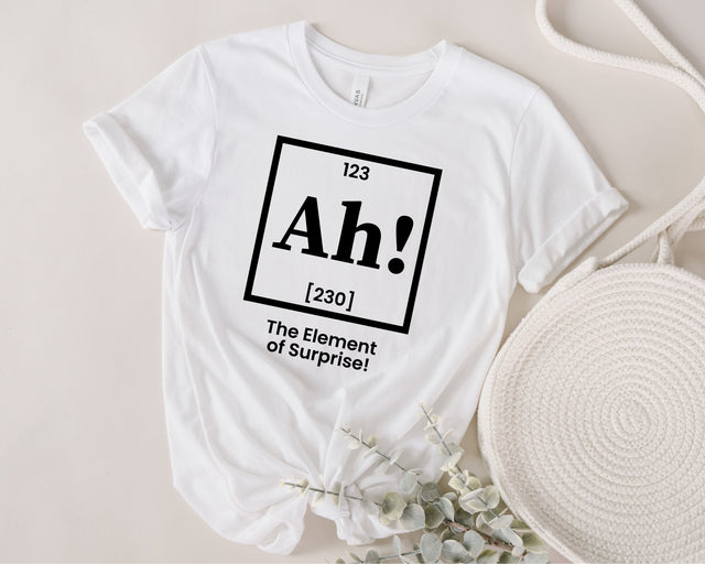 Ah Element of Surprise SVG, Periodic Table SVG, Funny Chemistry SVG, Ah Element Svg, Nerdy Svg, Cricut Silhouette Svg, Instant Download SVG Fauz 